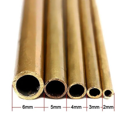 ASTM C11000 Metric Brass Tubing 5.8m 6m Customized Thick Wall Copper Pipe
