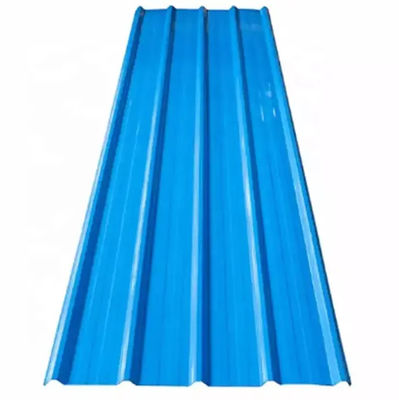 600 To 1500mm Zinc Coating Metal Steel Blue Tile 0.12MM To 1.2MM