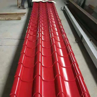 600 To 1500mm Zinc Coating Metal Steel Blue Tile 0.12MM To 1.2MM