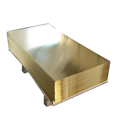 Customized 2mm -1220mm Wide / 0.8mm -800mm Thick Brass Plate