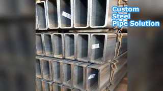 Niestandardowa rura stalowa w kolorze czarno-szarym, bez szwu, 600x600mm